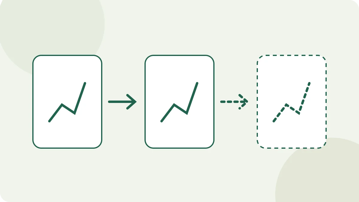 Educational diagram of evaluation, simulation and conditional live progression.